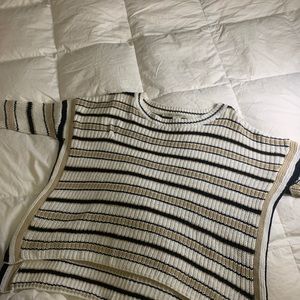Striped Slightly Cropped Sweater